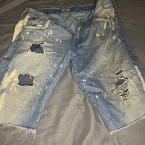 True Religion Destroyed Shorts